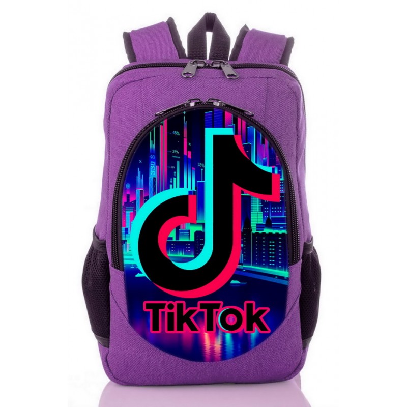 

Рюкзак с принтом Тик Ток Tik Tok фиолетовый (tik - 043)
