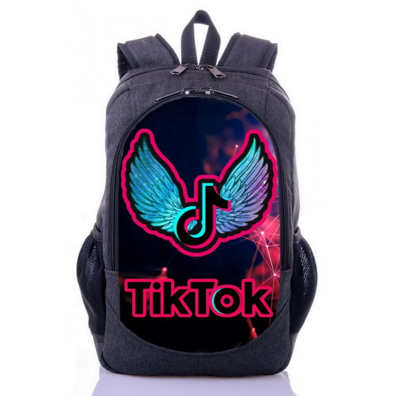 

Рюкзак с принтом Тик Ток Tik Tok серый (tik - 002)
