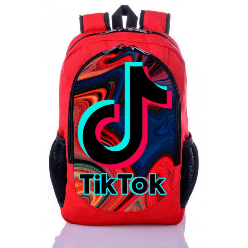

Рюкзак с принтом Тик Ток Tik Tok красный (tik - 051)