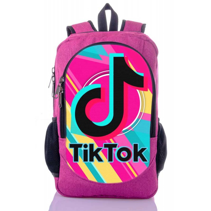 

Рюкзак с принтом Тик Ток Tik Tok розовый (tik - 030)