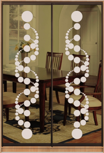 

Шкаф купе Luxe Studio Стандарт-1 Тонированное зеркало с Пескоструем-8 1800x2300x600 двухдверный