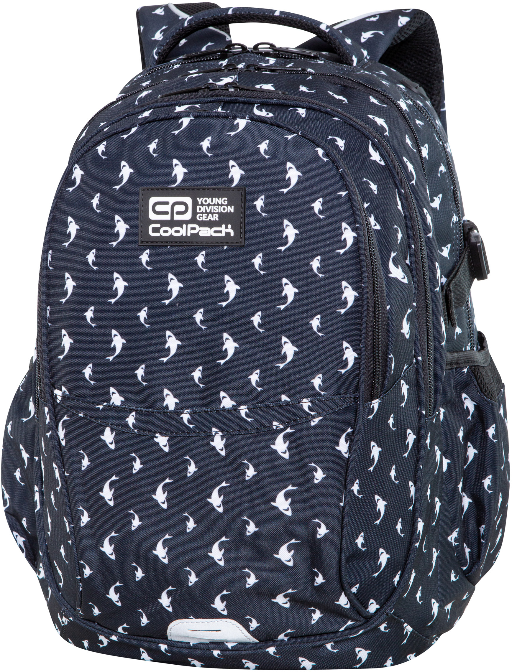 

Рюкзак школьный CoolPack Factor Sharks унисекс 46x32x17 см 29 л (C02181)