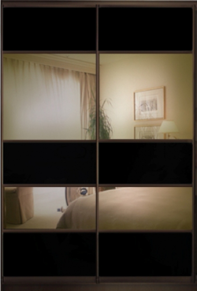 

Шкаф купе Luxe Studio Стандарт-1 Цветной комбинированный фасад-19 1300x2100x600 двухдверный