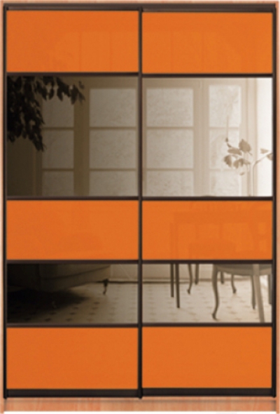 

Шкаф купе Luxe Studio Стандарт-1 Цветной комбинированный фасад-12 1900x2200x600 двухдверный