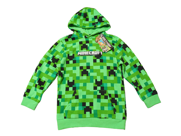 

Пуловер с капюшоном Minecraft Creeper 128 см зеленый