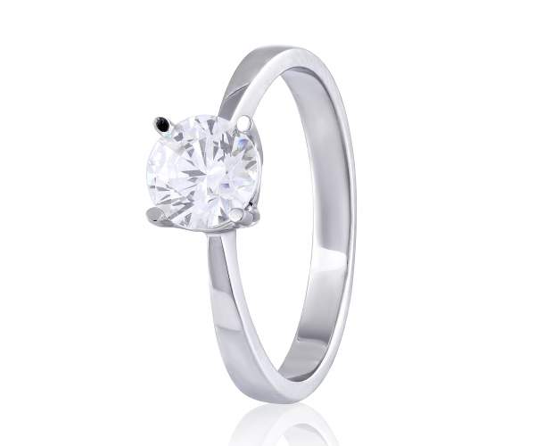 

Кольцо с камнем SWAROVSKI Zirconia "Талант", белое золото, КД4186/1SW, 18.5 размер