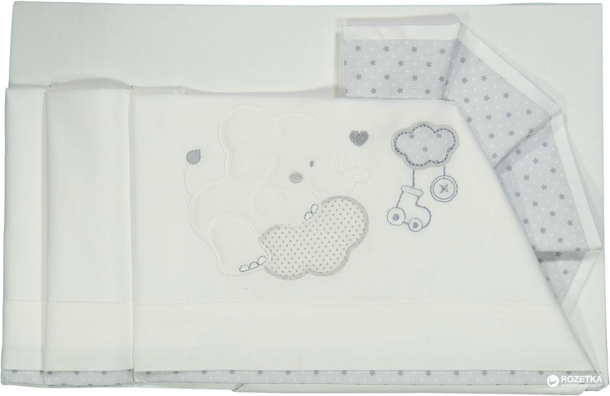 

Простынь Idexe' 80x120 Fantasia B.Co/Grigi