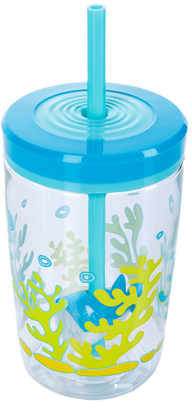 

Стакан детский с трубочкой Сontigo Floating Straw Tumbler 470 мл Голубой