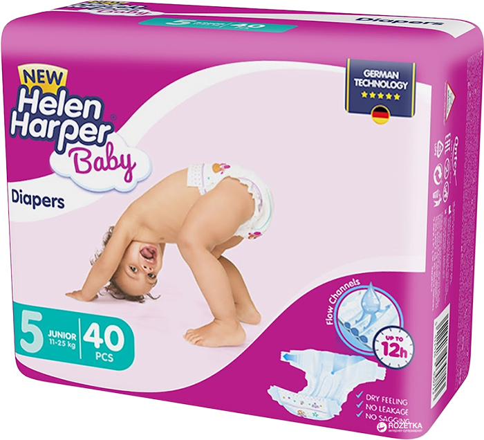 Подгузники Helen Harper Baby New Junior 11-25 кг, 40 шт (5411416030713)