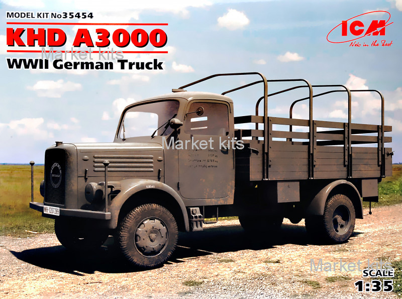 

Немецкий грузовой автомобиль KHD A3000, 2 МВ 1:35 ICM (ICM35454)