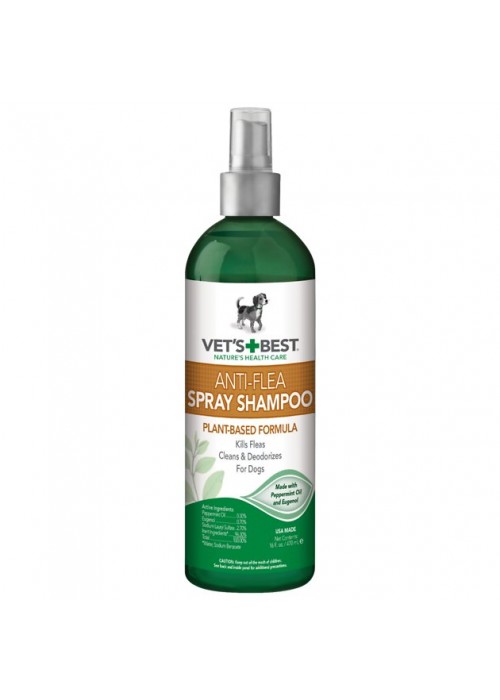 

Шампунь спрей от блох Vet's Best Natural Anti-Flea Spray-Shampoo 470 мл