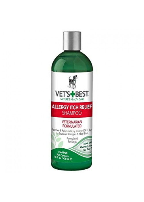 

Шампунь для собак при аллергии Vet's Best Allergy Itch Relief Shampoo для чувствительной кожи 470 мл