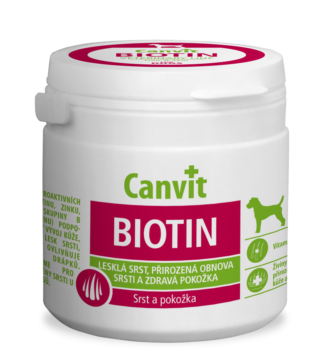 

Пищевая добавка Canvit Biotin кормовая добавка для шерсти собак 230 табл