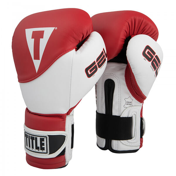 

Боксерские перчатки TITLE GEL Suspense Training (12oz) Черные с Белым