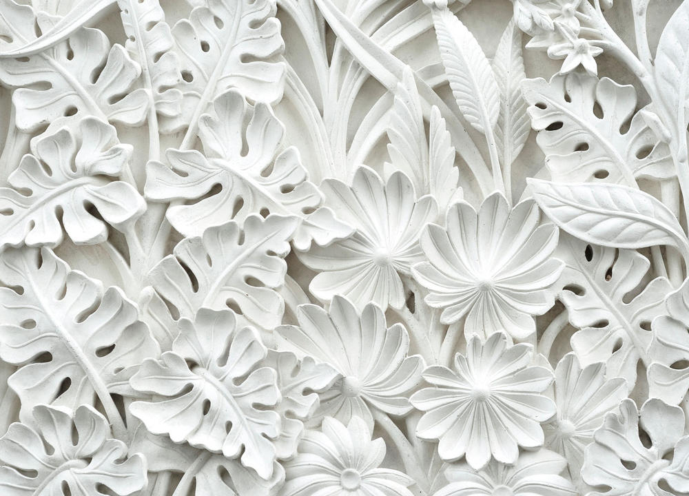 

Фотообои Walldeco Белые листья №29903 Гладь