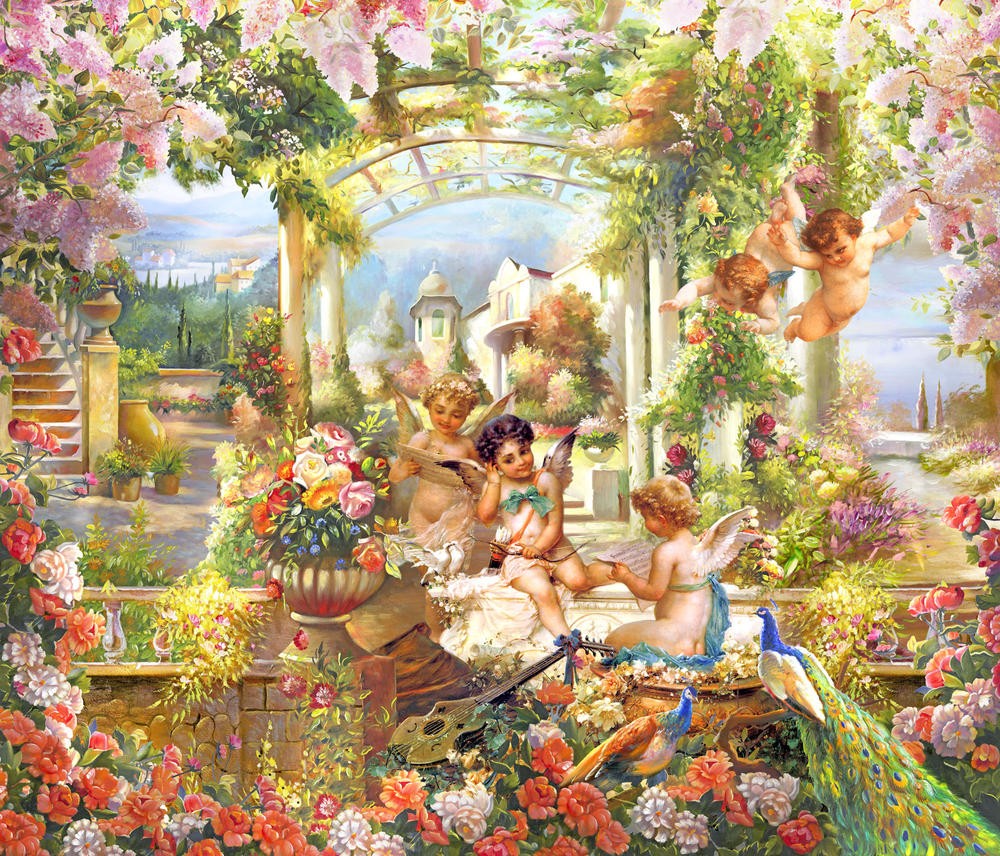 

Фотообои Walldeco Ангелы в саду №31549 Гладь