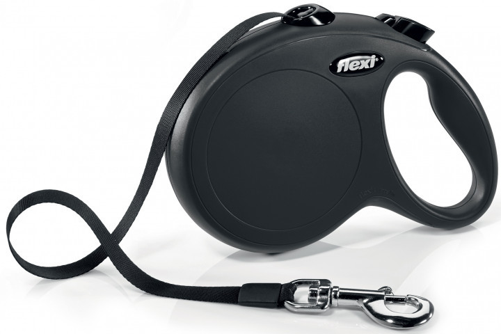 

Поводок-рулетка Flexi New Classic L, 5 м, лента, черный