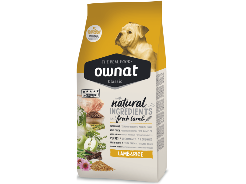 

Сухой корм для собак Ownat Classic Lamb & Rice 15 кг