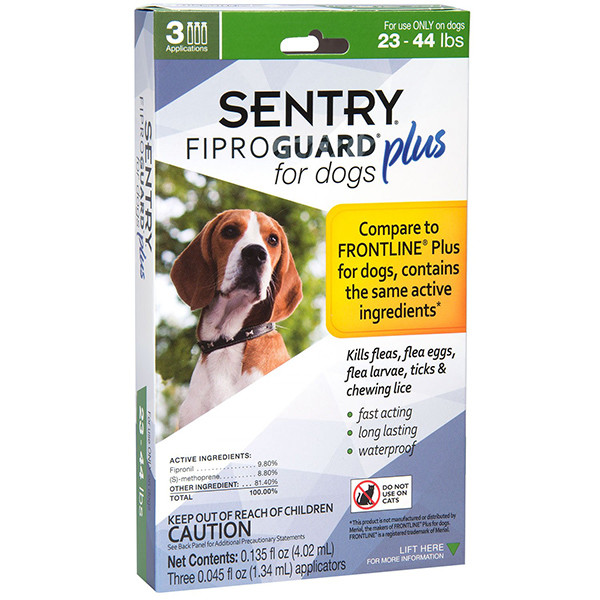 

Капли от блох, клещей и вшей Sentry FiproGuard Plus для собак весом от 10 до 20 кг 1,34 мл (129234)