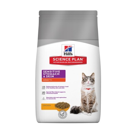 

Сухой корм для котов Hill's Science Plan Feline Adult Sensitive Stomach & Skin Chicken 1,5 кг