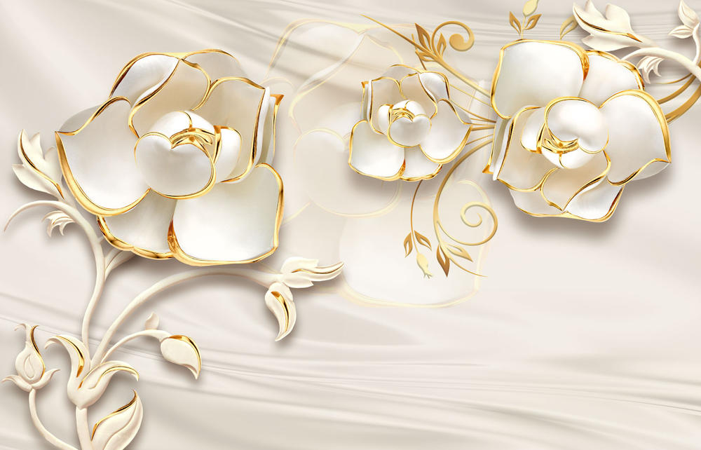 

Фотообои Walldeco Белое и золото №30945 Гладь