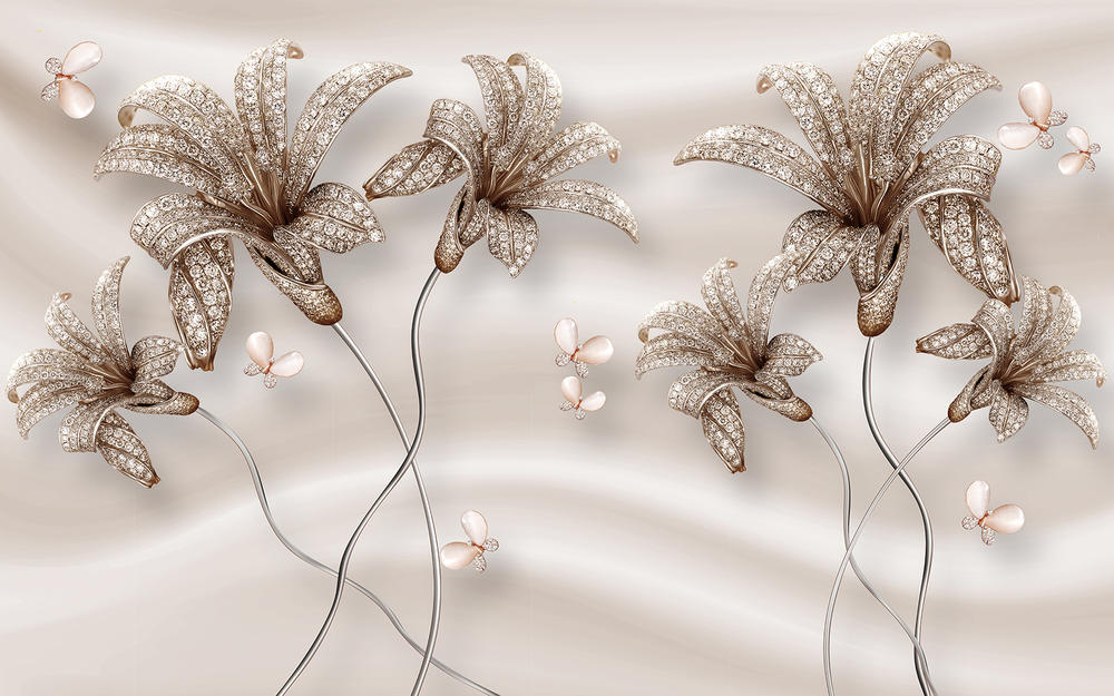 

Фотообои Walldeco Стальные лилии №33705 Гладь