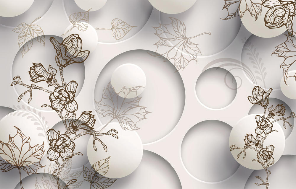 

Фотообои Walldeco Геометрия и цветы №32081 Гладь