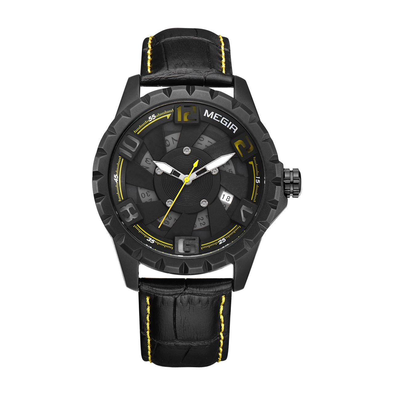 

Часы Megir Black Yellow MG1074 (ML1074G-BK-1N13)