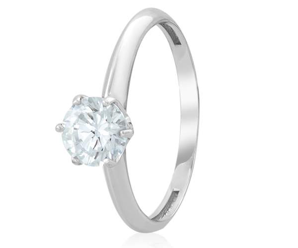 

Кольцо с камнем SWAROVSKI Zirconia "Орлеан", белое золото, КД4136/1SW, 17.5 размер