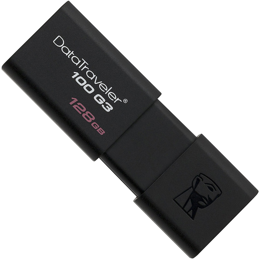 Акція на Kingston DataTraveler 100 G3 128GB USB 3.0 Black (DT100G3/128GB) від Rozetka UA