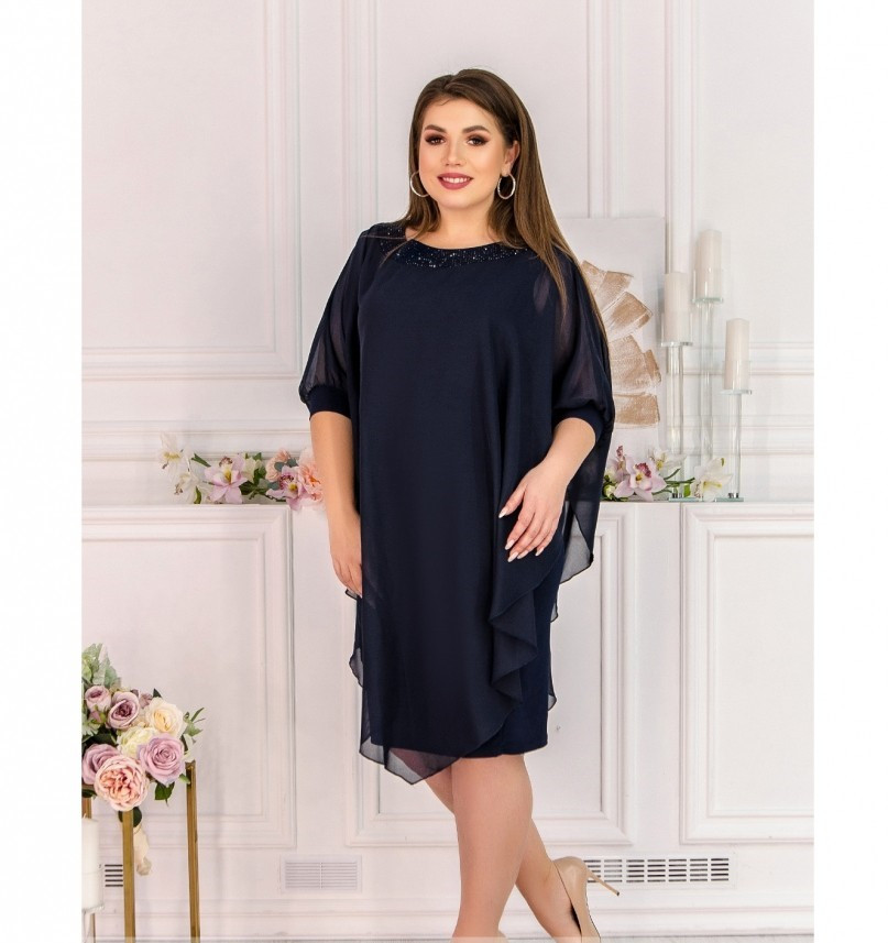 

Платье Minova 119-26  Темно-синее, Платье Minova 119-26 56 Темно-синее