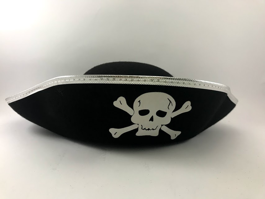 

Шляпа пиратская треуголка Maskarad 4607 с серебристым ободком