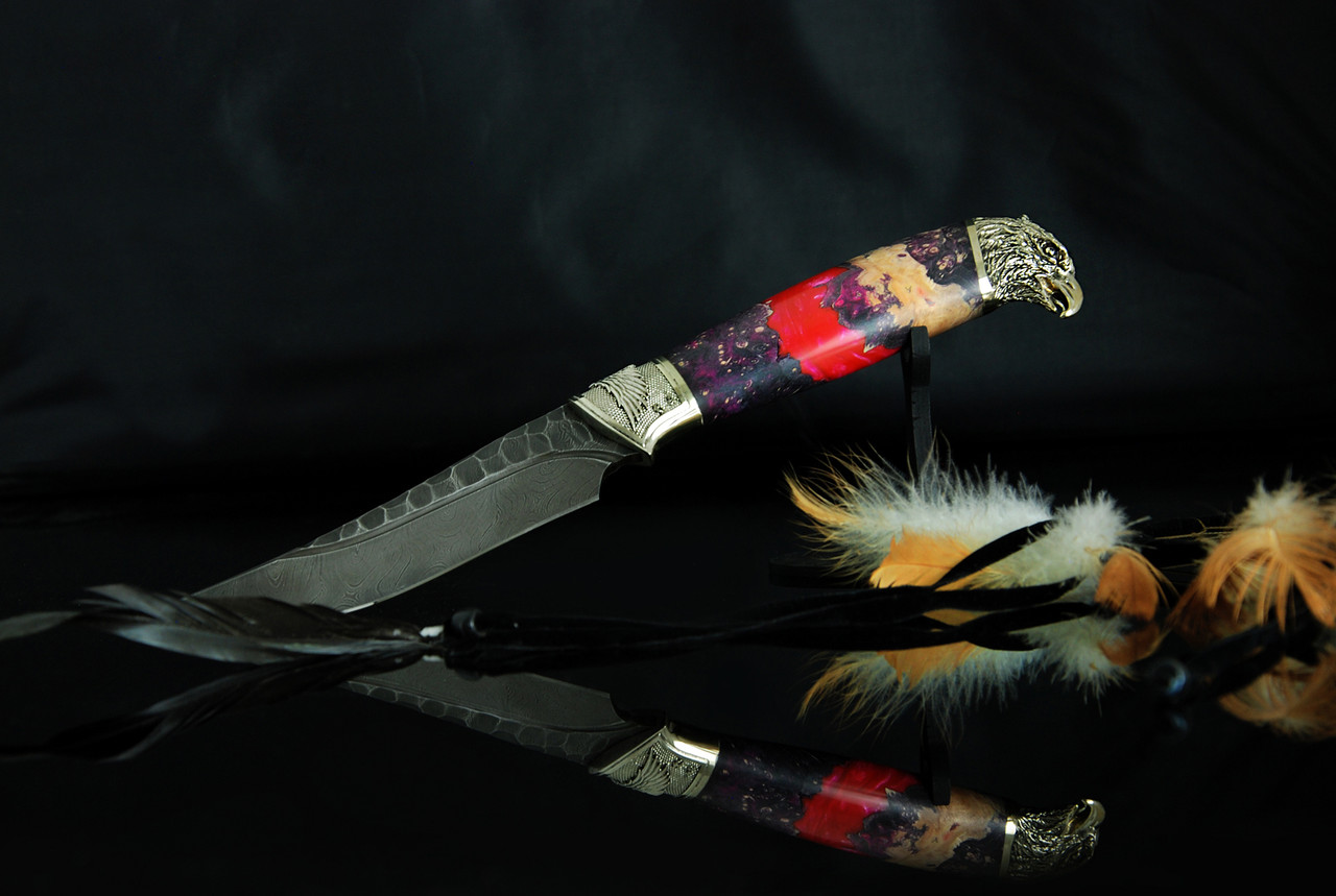 

Коллекционный нож R.A. Knives Сокол Дамаск