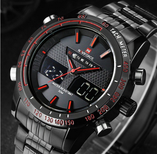 

Мужские наручные часы Naviforce Strong кварцевые с подсветкой