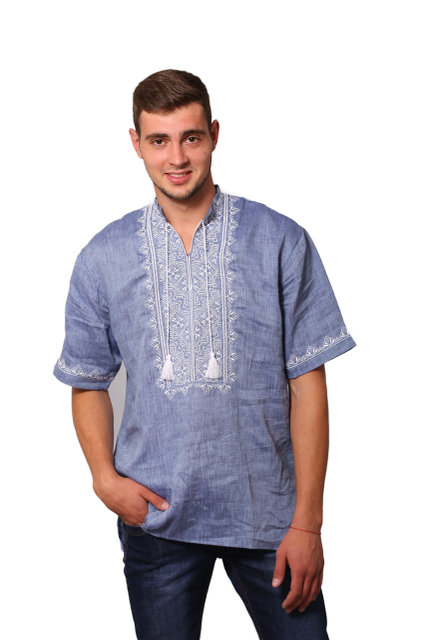 

Вишиванки narodniy-butik Твори Мир біла вишивка 56 синій 2004