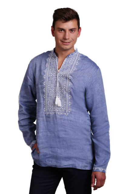 

Вишиванки narodniy-butik Твори Мир біла вишивка 42 синій 2004.1