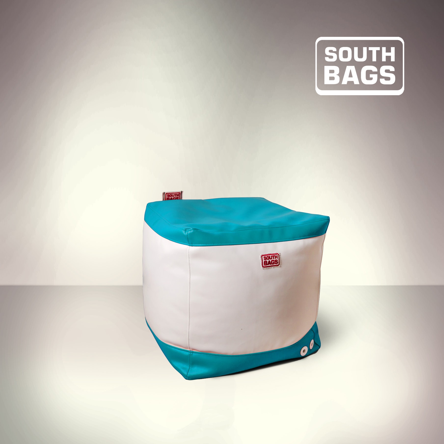 

Пуф South Bags Куб 45см Двухцветный Бело-Голубой