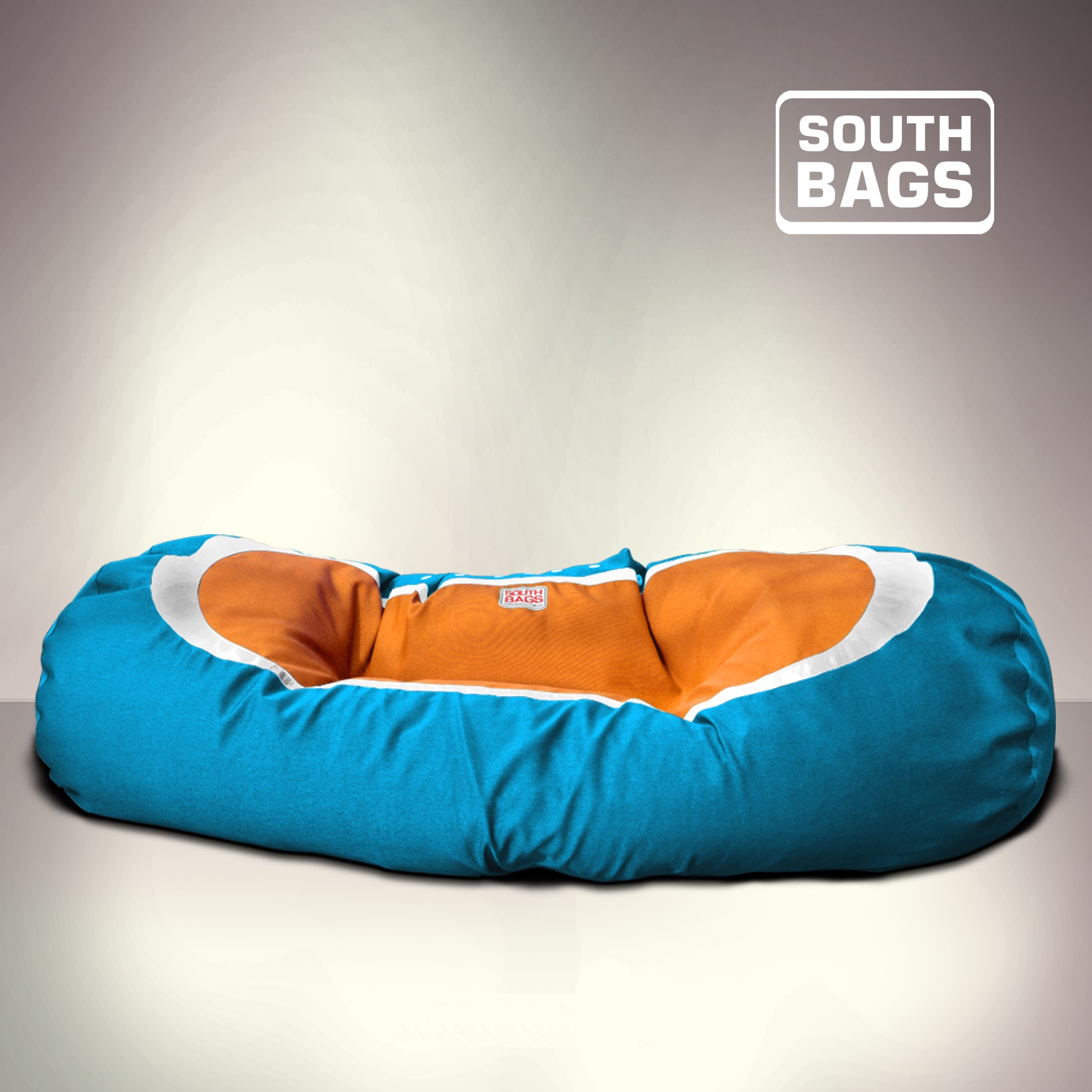 

Диван South Bags Большой Патрик Сине-Оранжевый
