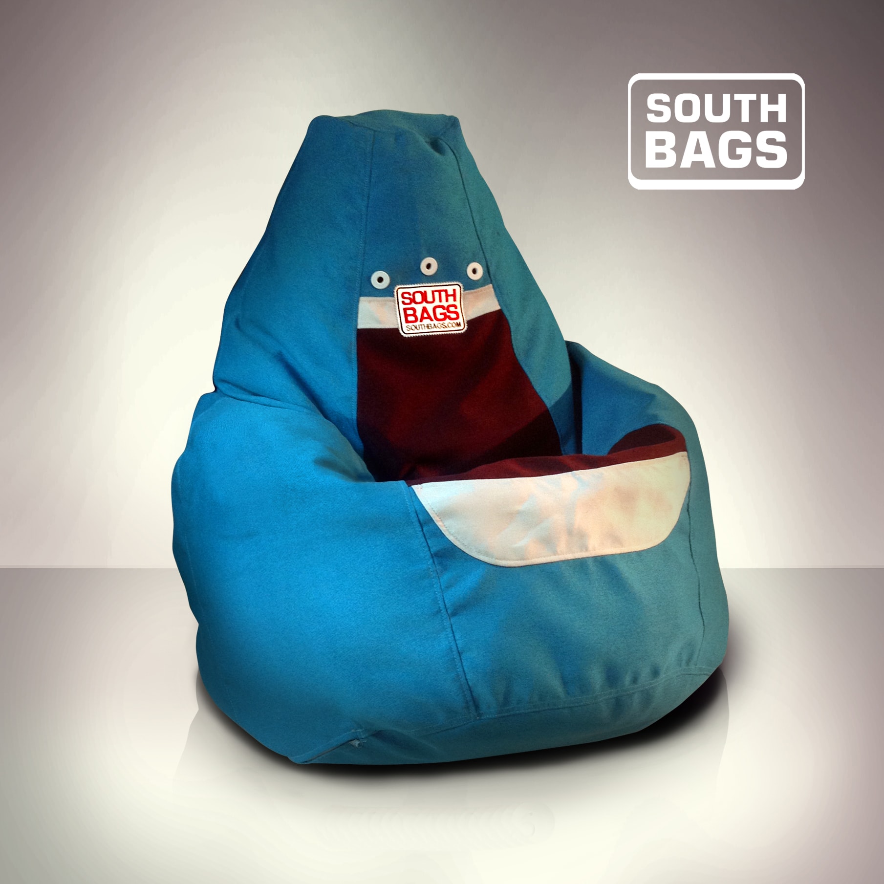 

Кресло South Bags Груша Трёхцветная Синяя