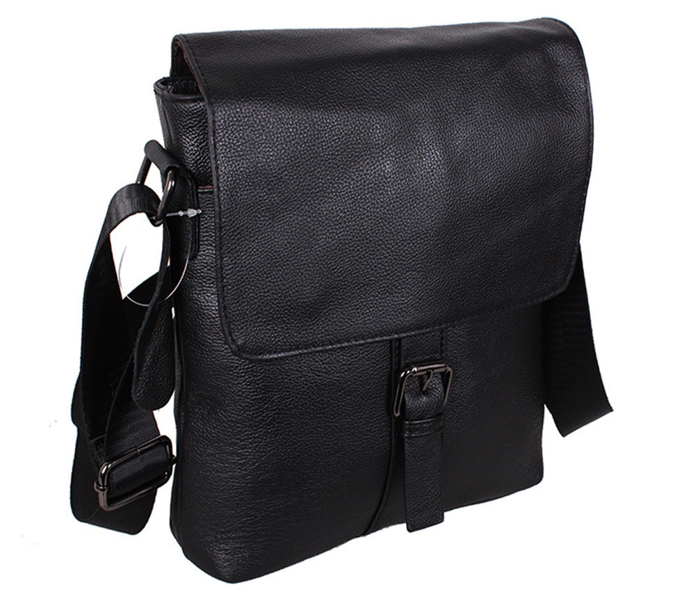 

Мужская кожаная сумка Dovhani R002 Черная