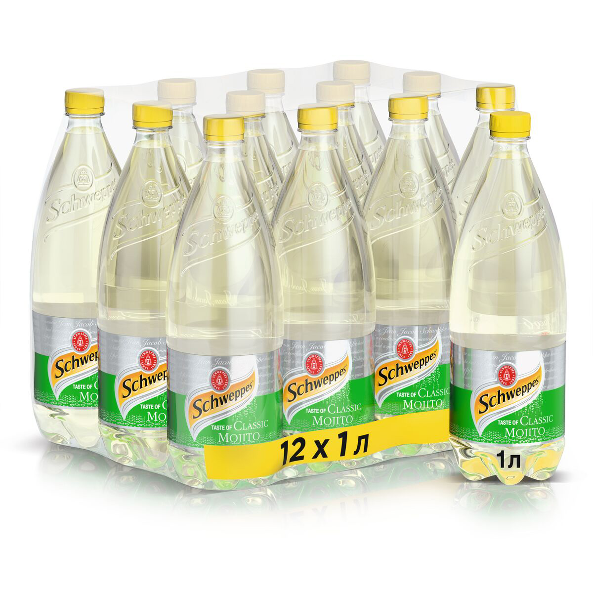 Акция на Упаковка безалкогольного напитка Schweppes Мохито 1 л х 12 бутылок (5449000194893) от Rozetka UA