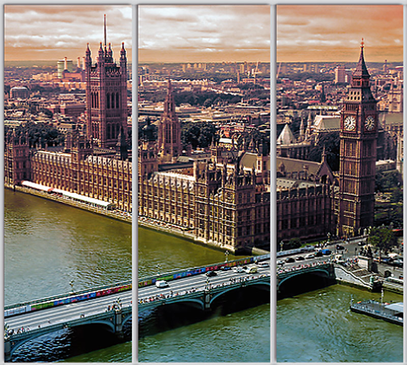 

Шкаф купе Luxe Studio Стандарт-1 Фотопечать Архитектура-29 2400x2300x450 трехдверный