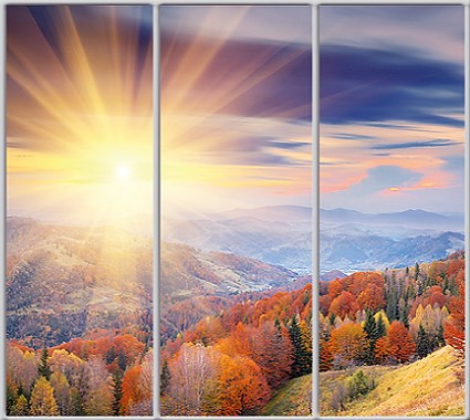 

Шкаф купе Luxe Studio Стандарт-1 Фотопечать Природа-207 2400x2000x450 трехдверный