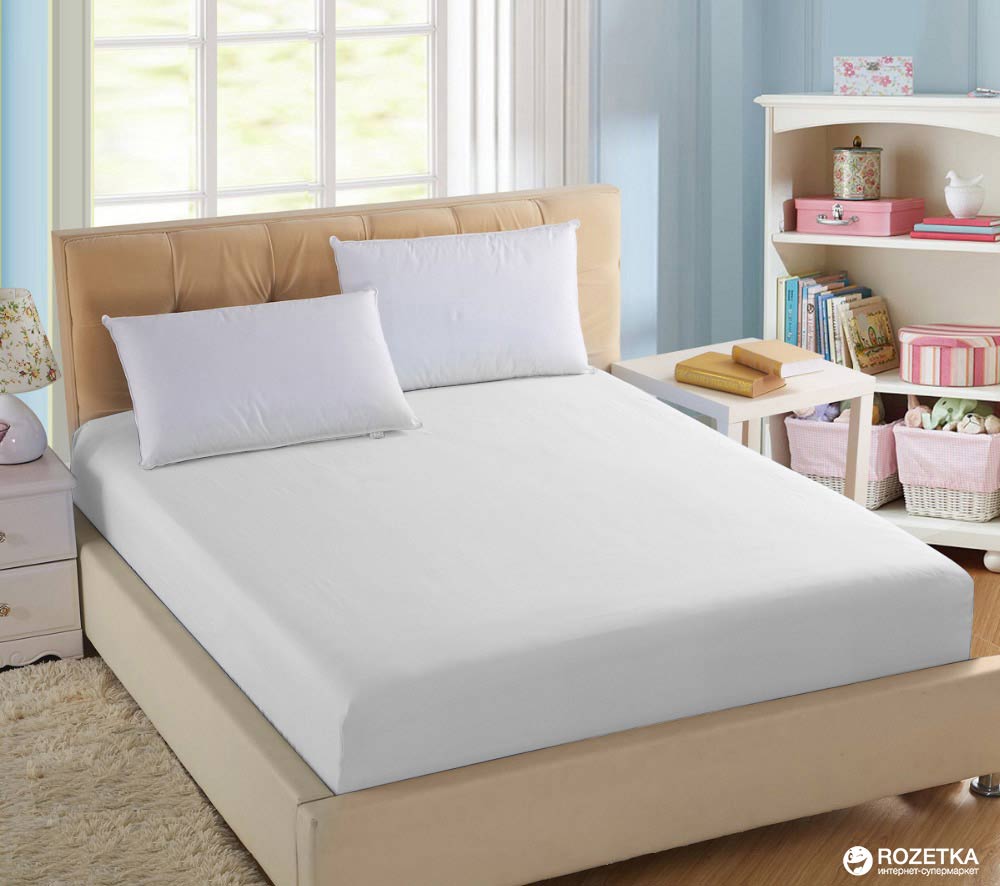 

Простынь на резинке U-tek Home Sateen 180x200х25 см White