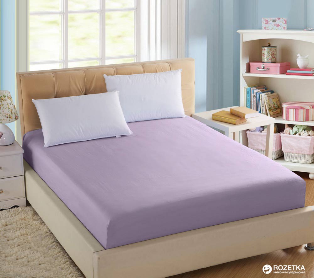

Простынь на резинке U-tek Home Sateen 150x200х25 см Lilac