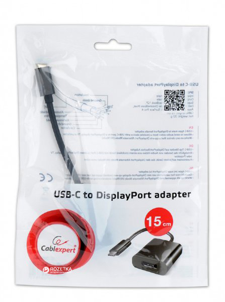 Акція на Адаптер Cablexpert USB-C to DisplayPort (A-CM-DPF-01) від Rozetka UA