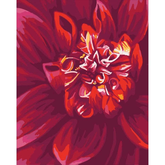 

Картина по номерам. Букет "Яркий георгин" 40*50см * KHO2092