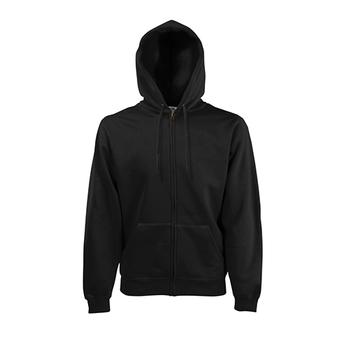 

Толстовка на молнии с капюшоном Fruit of the Loom Premium Zip Thru Hooded Sweat Black 2XL