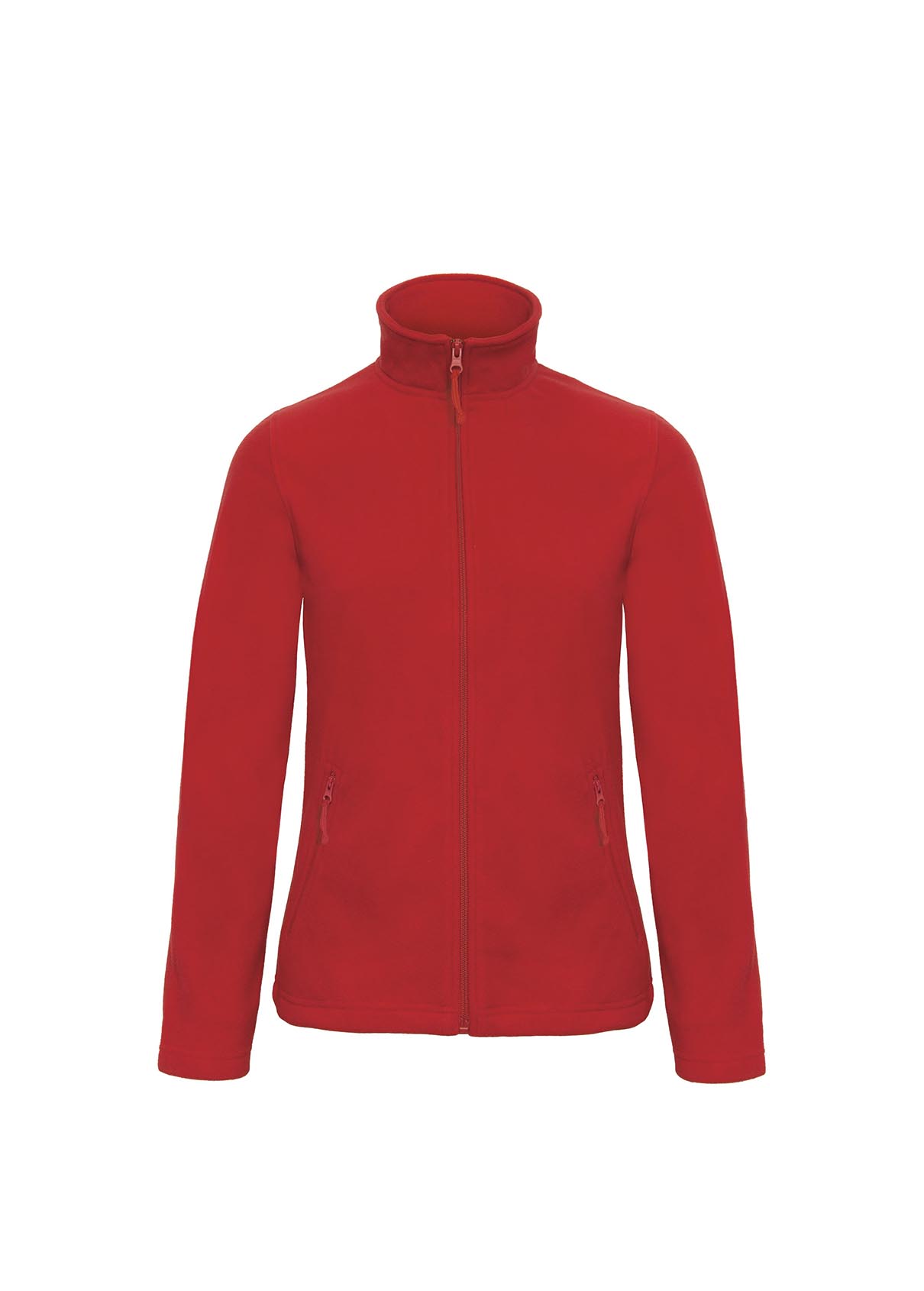 

Флисовая куртка B&С женская на молнии без капюшона ID 501 Red XL
