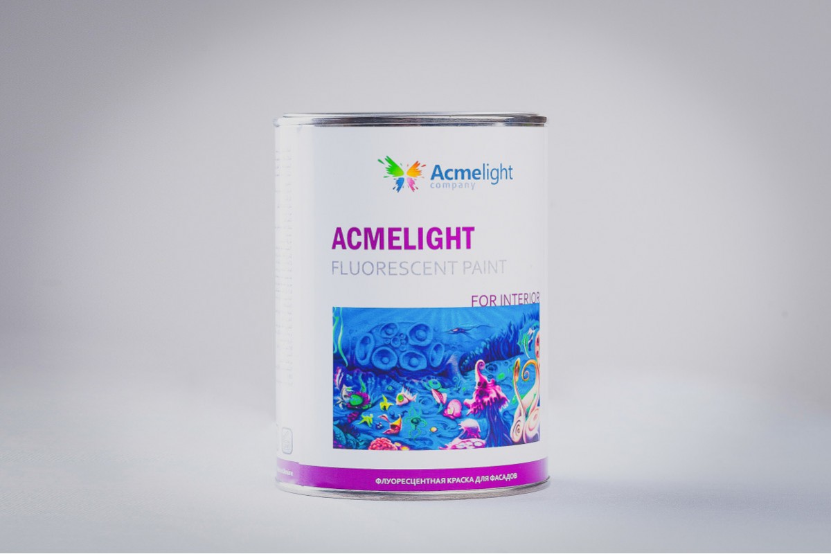 

Флуоресцентная краска для интерьера Acmelight Fluorescent paint for Interior желтая 1 л